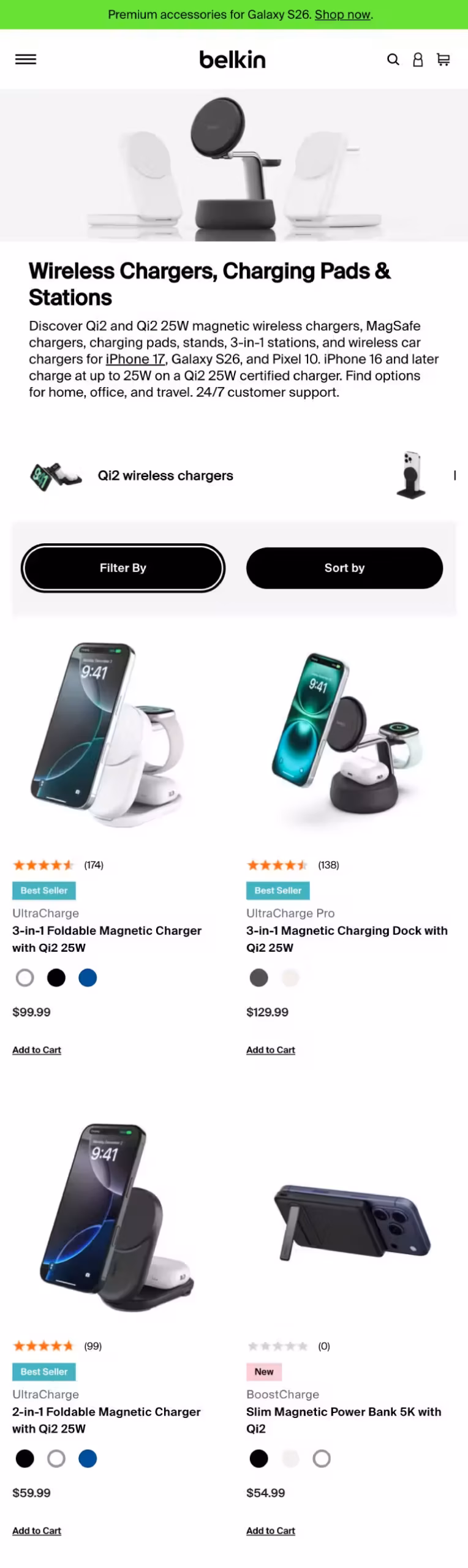 Belkin website mobile